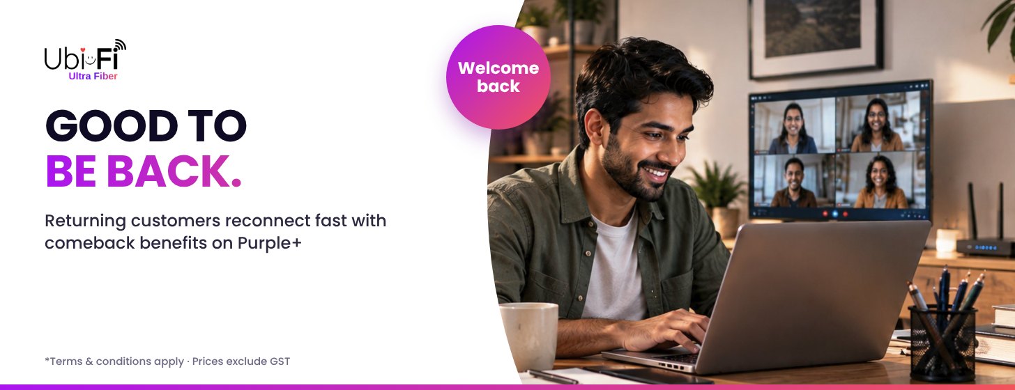 Good to be back — reconnect with UbiFi