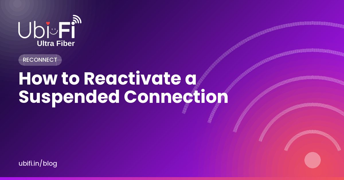 How to Reactivate a Suspended Connection